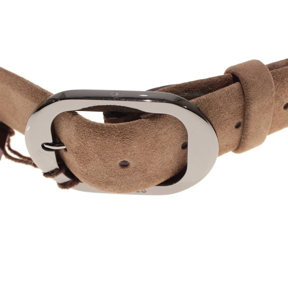 Di Bianco NWT Cut to Size Dress Belt In Solid Brown Suede Leather One Size